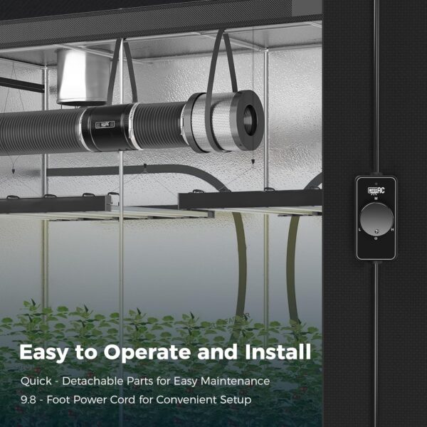 AITECAC 6" Inline Duct Fan with Speed Controller - 282 CFM High Airflow for Grow Tents Ventilation Exhaust - Image 6