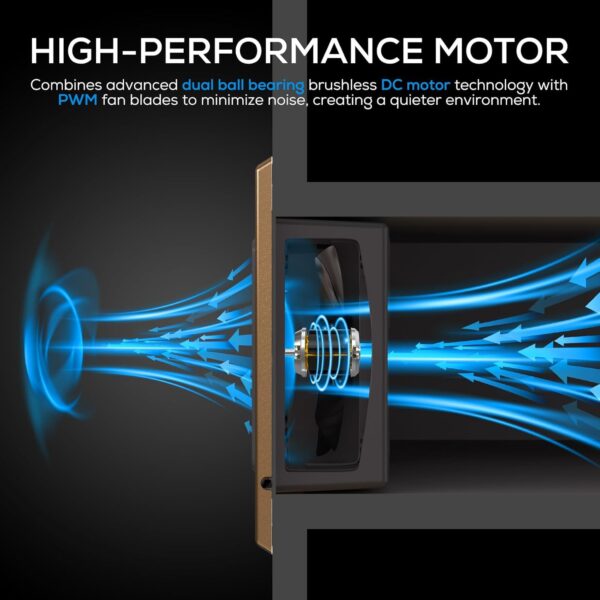 AITECAC T4-12F | 4"x10" Register Booster Fan with Remote Control and Thermostat, Dimmable Display & Easy Installation - Image 2
