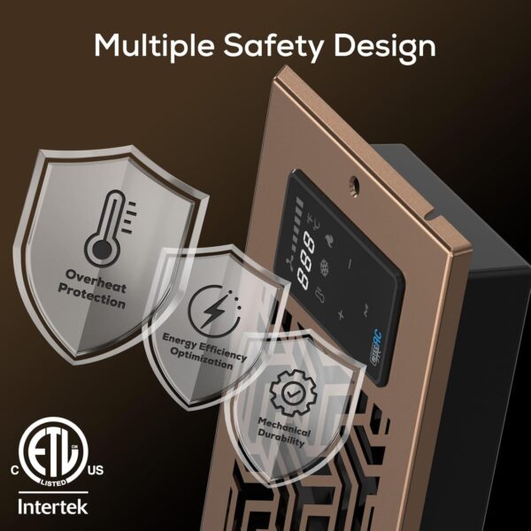AITECAC T4-12F | 4"x10" Register Booster Fan with Remote Control and Thermostat, Dimmable Display & Easy Installation - Image 5