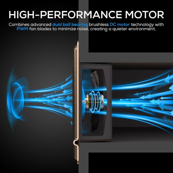 AITECAC T4-10S | 4"x10" Register Booster Fan with Remote Control and Thermostat - Energy Efficient HVAC Vent Booster Fan for Enhanced Home Airflow - Image 2