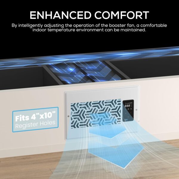 AITECAC T6-10F | 4"x10" Quiet Register Booster Fan - Energy Efficient HVAC Vent Booster Fan for Enhanced Home Airflow - Image 4